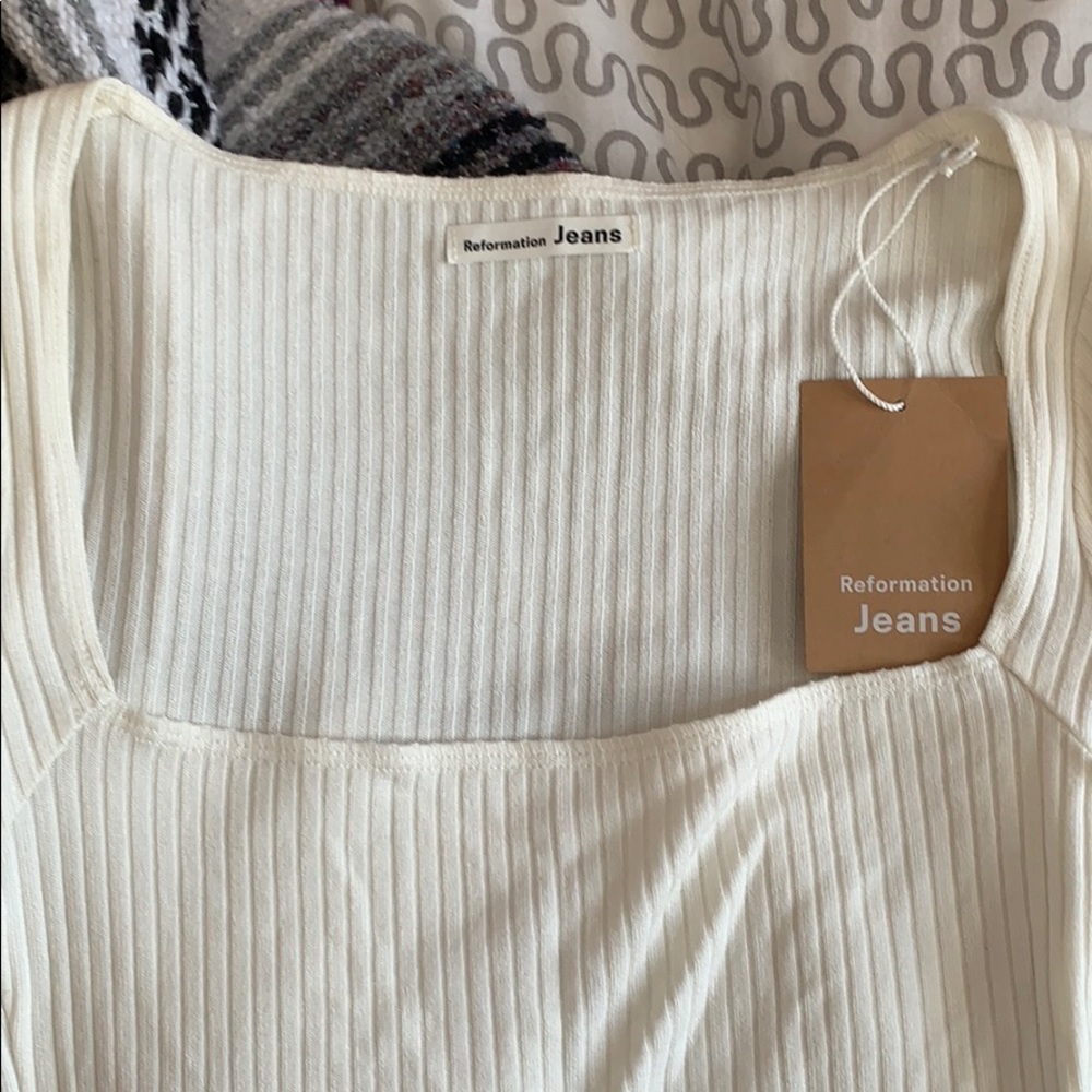 Reformation Bardot Top Ivory Sz XS - Picture 15 of 15